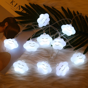 1,5M Cloud String Lights Λαμπτήρας 10LED Φωτεινότητα Fairy Light Γιρλάντα για Παιδιά Υπνοδωμάτιο Διακόσμηση σπιτιού Μπαταρία Τροφοδοσία 3 Χρώμα