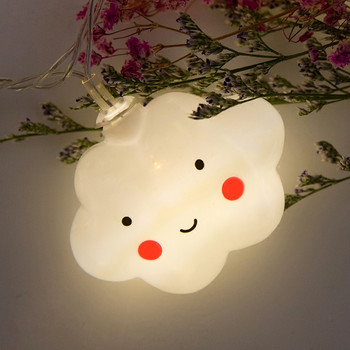 1,5M Cloud String Lights Λαμπτήρας 10LED Φωτεινότητα Fairy Light Γιρλάντα για Παιδιά Υπνοδωμάτιο Διακόσμηση σπιτιού Μπαταρία Τροφοδοσία 3 Χρώμα