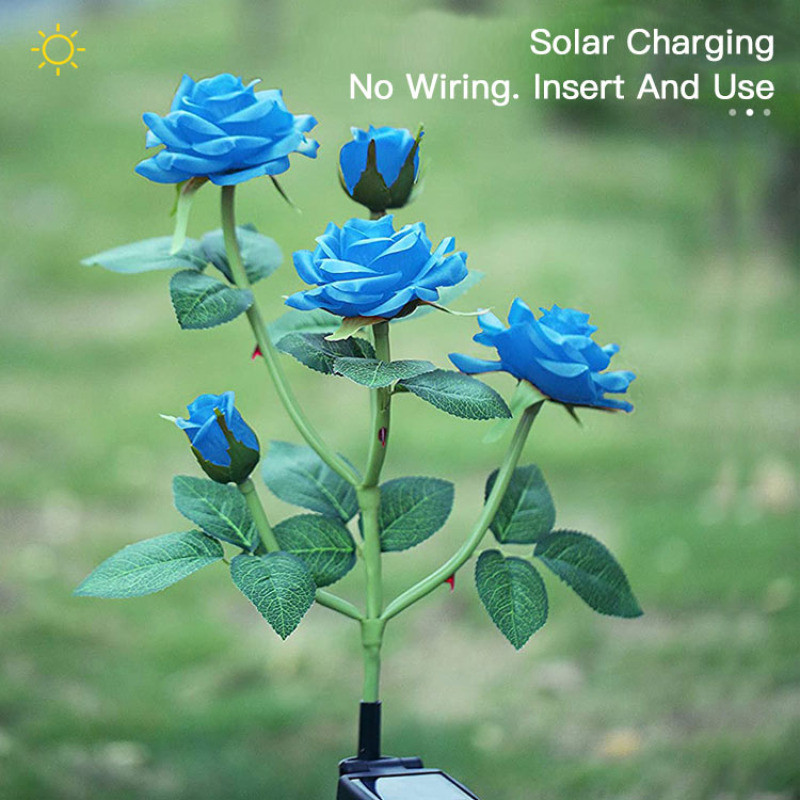 Napenergiával működő rózsakerti lámpák gyep- és kertdekorációhoz