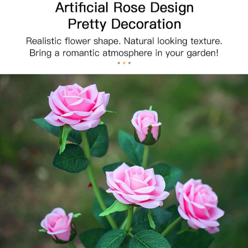 Napenergiával működő rózsakerti lámpák gyep- és kertdekorációhoz