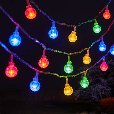 Päikesepatarei LED-tuled Fairy Outdoor Crystal Fairy Light Garden Pulmakaunistused Lamp Veekindel Garland Ramadan Kaunistused