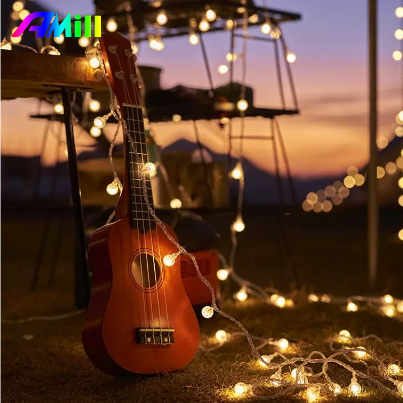 Päikesepatarei LED-tuled Fairy Outdoor Crystal Fairy Light Garden Pulmakaunistused Lamp Veekindel Garland Ramadan Kaunistused