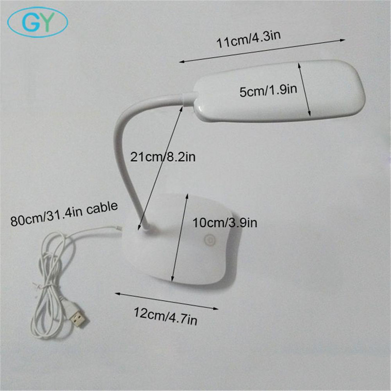 LED настолна лампа Сгъваема димируема сензорна настолна лампа DC5V USB захранвана настолна лампа 6000K нощна лампа с докосване, затъмняваща преносима лампа