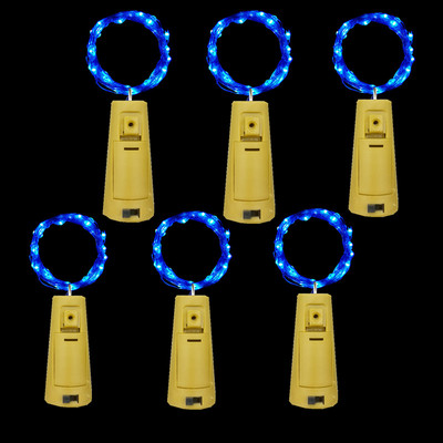 6 gab vīna pudeles apgaismojums ar korķa LED gaismām ūdensnecaurlaidīgs pasaku vītnes Ziemassvētku balles kāzu dekorācijas bateriju gaismas