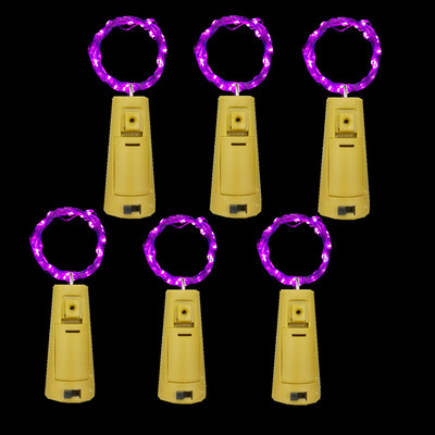 6 gab vīna pudeles apgaismojums ar korķa LED gaismām ūdensnecaurlaidīgs pasaku vītnes Ziemassvētku balles kāzu dekorācijas bateriju gaismas