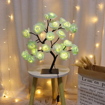 Επιτραπέζιο φωτιστικό LED Rose Flower Tree USB νυχτερινά φωτάκια Χριστουγεννιάτικη διακόσμηση Δώρο για Παιδικό Δωμάτιο Rose Flower Lighting Διακόσμηση σπιτιού