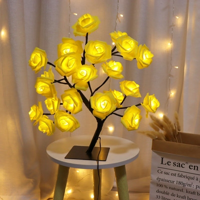 Επιτραπέζιο φωτιστικό LED Rose Flower Tree USB νυχτερινά φωτάκια Χριστουγεννιάτικη διακόσμηση Δώρο για Παιδικό Δωμάτιο Rose Flower Lighting Διακόσμηση σπιτιού