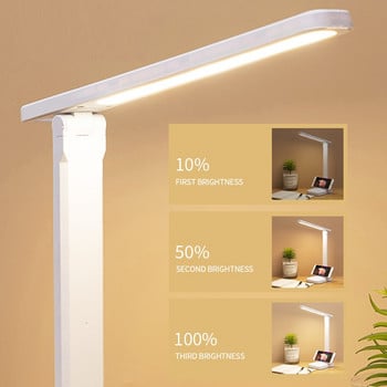 Επιτραπέζιο φωτιστικό LED 3 Χρώμα Dimmable Αφής Πτυσσόμενο Επιτραπέζιο Φωτιστικό Ανάγνωσης Κοιτώνας Προστασία ματιών USB Φορτιζόμενο φως νύχτας