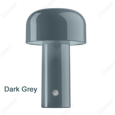 Olasz gombás asztali lámpa Újratölthető éjszakai lámpa, hordozható USB töltő érintéses éjjeli asztali lámpa nappali dekorációs lámpa