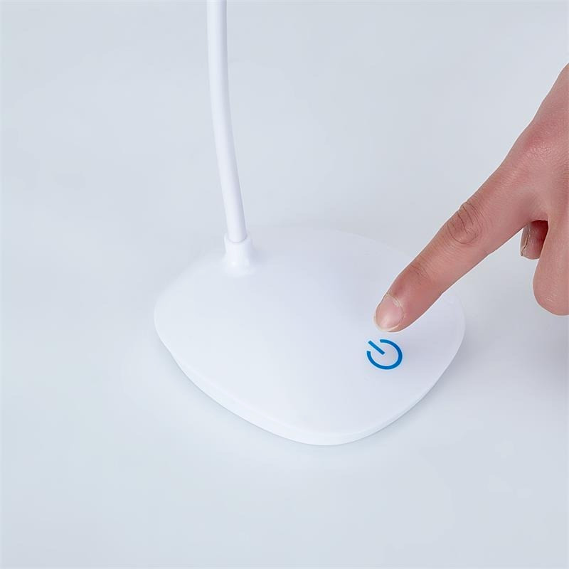 LED trīs ātrumu pieskāriena aptumšošana lasīšanas lampa USB uzlādes spraudnis Balts Silts acu aizsardzība Studentu galda gaisma mācību nakts gaisma