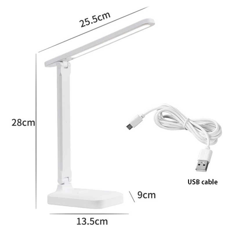 Lampă de masă Protecția ochilor Lumină LED reglabilă la atingere Dormitor pentru studenți Dormitor Lectură Lampă de birou reîncărcabilă prin USB pentru dormitor