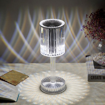 Επιτραπέζιο φωτιστικό κρυστάλλου διαμαντιού με ακρυλικό ντεκόρ γραφείου Ατμοσφαιρικό φωτιστικό LED κομοδίνο Φωτιστικό νύχτας για υπνοδωμάτιο/σαλόνι