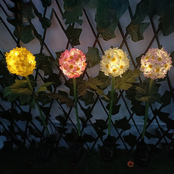 Εξωτερική Αδιάβροχη Ηλιακός Κήπος Φωτιστικό γκαζόν Χρυσάνθεμο Λουλούδι Επίγειο Φωτιστικό Landscape Pathway Διακόσμηση σπιτιού Φωτισμός LED