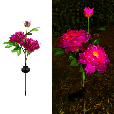 Āra ūdensnecaurlaidīgs saules dārza zāliena apgaismojums krizantēmas ziedu ziedu zemes lampa ainavas celiņš Mājas dekorēšana LED apgaismojums