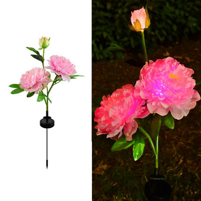 Āra ūdensnecaurlaidīgs saules dārza zāliena apgaismojums krizantēmas ziedu ziedu zemes lampa ainavas celiņš Mājas dekorēšana LED apgaismojums