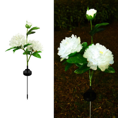 Āra ūdensnecaurlaidīgs saules dārza zāliena apgaismojums krizantēmas ziedu ziedu zemes lampa ainavas celiņš Mājas dekorēšana LED apgaismojums