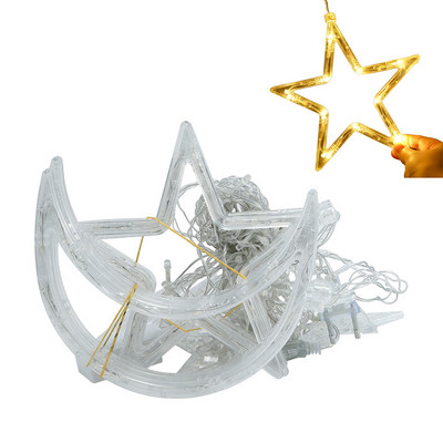 Eid Mubarak Steaua Lună Led Cortina Ghirlanda șir Lumină Ramadan Decor Islam Musulman Decor Partid Eid Al Adha Cadou Eid Mubarak