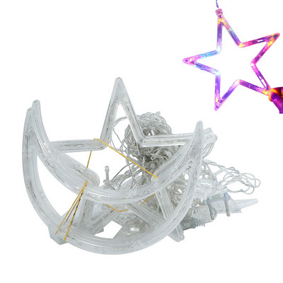 Eid Mubarak Steaua Lună Led Cortina Ghirlanda șir Lumină Ramadan Decor Islam Musulman Decor Partid Eid Al Adha Cadou Eid Mubarak