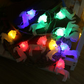 LED armas ükssarvik roosa string haldjas vanik Kerge jõulupatareiga töötav pühade pulmade kodu tüdrukute magamistoa peokaunistus