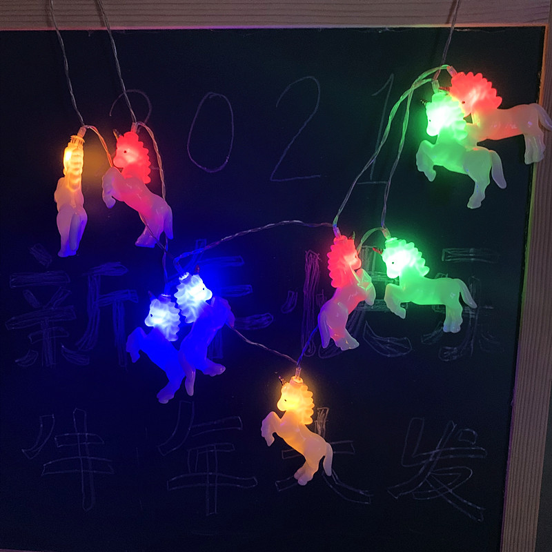 LED armas ükssarvik roosa string haldjas vanik Kerge jõulupatareiga töötav pühade pulmade kodu tüdrukute magamistoa peokaunistus
