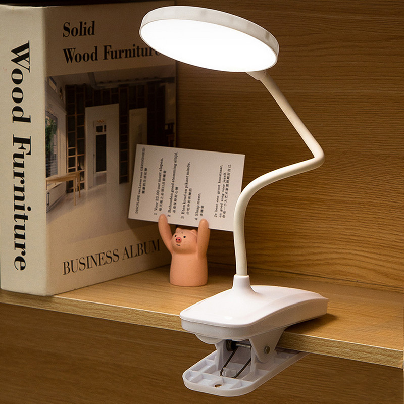 Clip LED asztali lámpa Touch 3 színű tompító szemvédelem éjszakai fény asztali USB újratölthető dolgozószoba hálószoba éjjeli asztali lámpák