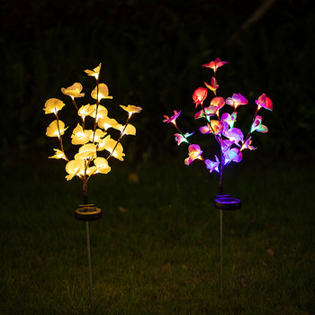 Solar Phalaenopsis Light LED τεχνητό φωτιστικό λουλουδιών Φωτεινή διακόσμηση τοπίου εξωτερικού χώρου για γκαζόν αυλής κήπου GQ