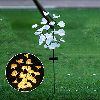 Saules Phalaenopsis gaismas LED mākslīgo ziedu lampa, gaiša āra ainavas dekorēšana dārza pagalma zālienam GQ