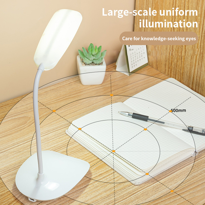 LED galda lampa pārnēsājama USB uzlādējama galda lampa, 3 gear Touch, aptumšojama acu aizsardzība guļamistabai, mācību grāmatai pie gultas