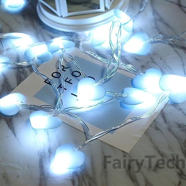 20 leds LED szerelmes szív húr Éjszakai Tündérfények Karácsonyi Esküvői Születésnapi Party Otthoni dekoráció Tündérmese Garland Fények Lámpa