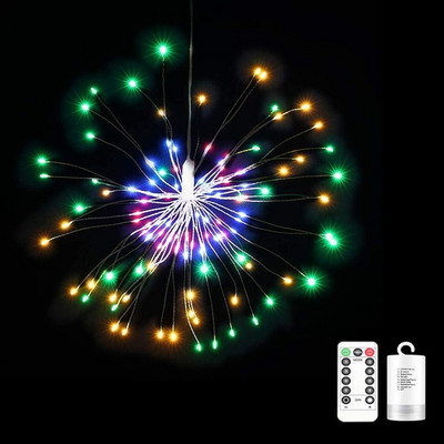 Lampă de artificii cu LED de Crăciun 180/120 Lampă de explozie Lampă șir Lampă din sârmă de cupru impermeabilă Decor pentru casă (nu include bateria)