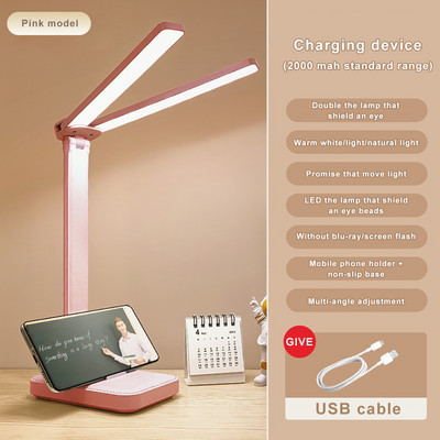 Nabíjacia LED stolová lampa s USB, plynulé stmievanie, multifunkčná nočná lampa do spálne, biele svetlo