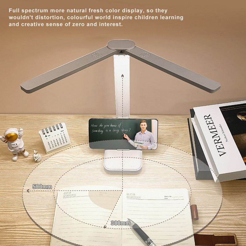 Nabíjacia LED stolová lampa s USB, plynulé stmievanie, multifunkčná nočná lampa do spálne, biele svetlo