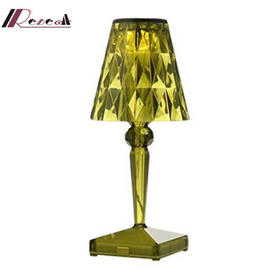 Lampă de masă cu artă din cristal acrilic Lampă de masă reîncărcabilă cu USB pentru dormitor, hotel, sufragerie, lampă de birou Restaurant