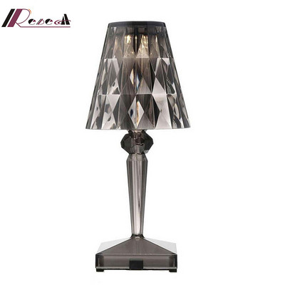 Lampă de masă cu artă din cristal acrilic Lampă de masă reîncărcabilă cu USB pentru dormitor, hotel, sufragerie, lampă de birou Restaurant