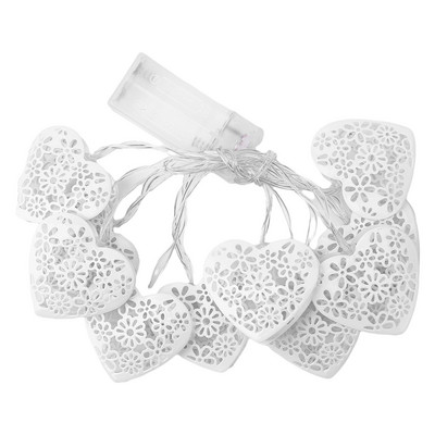 Lumină cu LED 1,65 m/3 metri Inimă de dragoste Lumini romantice Funcționare cu baterii USB pentru petrecere Rechizite de vacanță Decorațiuni pentru Ziua Îndrăgostiților