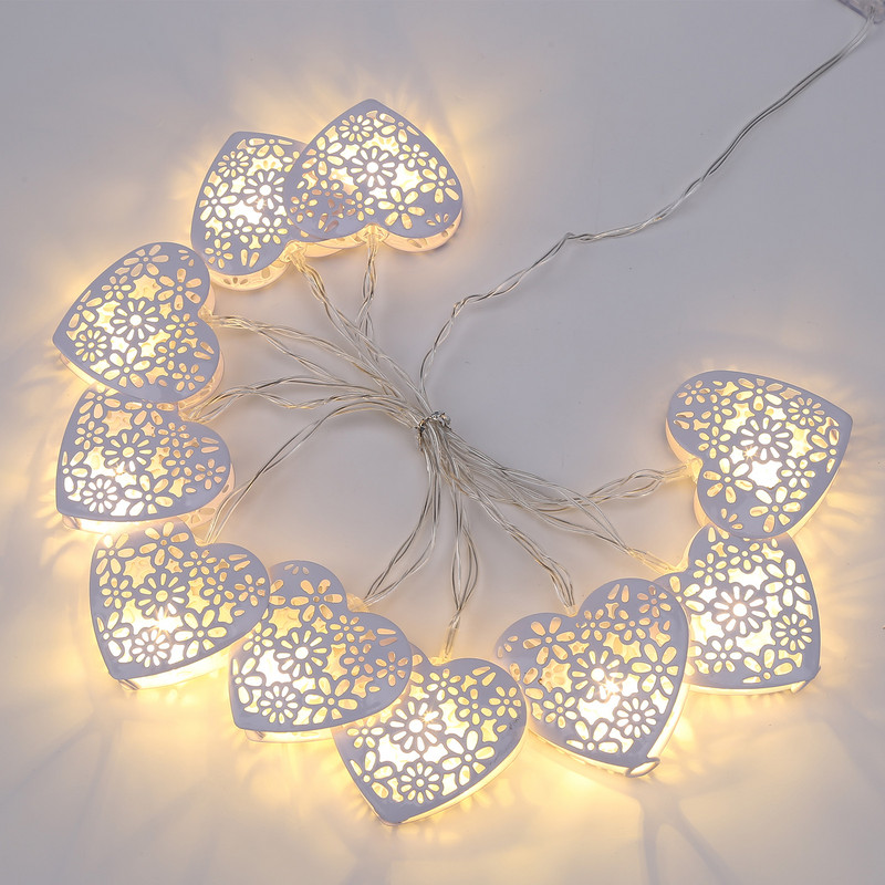 Lumină cu LED 1,65 m/3 metri Inimă de dragoste Lumini romantice Funcționare cu baterii USB pentru petrecere Rechizite de vacanță Decorațiuni pentru Ziua Îndrăgostiților