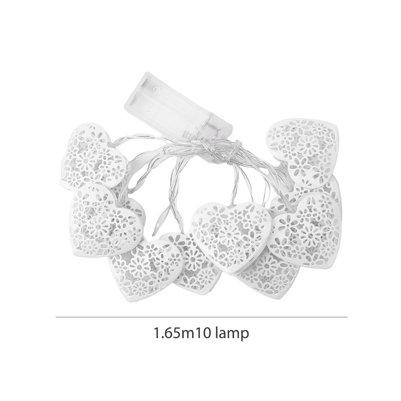 Lumină cu LED 1,65 m/3 metri Inimă de dragoste Lumini romantice Funcționare cu baterii USB pentru petrecere Rechizite de vacanță Decorațiuni pentru Ziua Îndrăgostiților