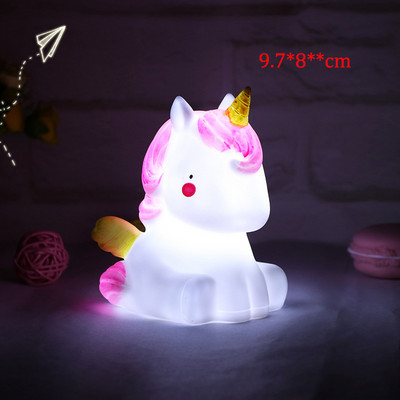 Drăguț Porc șir de lumină Rață Unicorn Dinozaur Cățeluș 10 LED Alimentat cu baterie Petrecere acasă Decorare de Crăciun Lampă de noapte Cadou de Crăciun