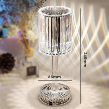 Gatsby Diamond Crystal Table Lamp Net Red Bedside Romantic Atmosphere Lamp Модерна минималистична креативна линия Акрилна настолна лампа