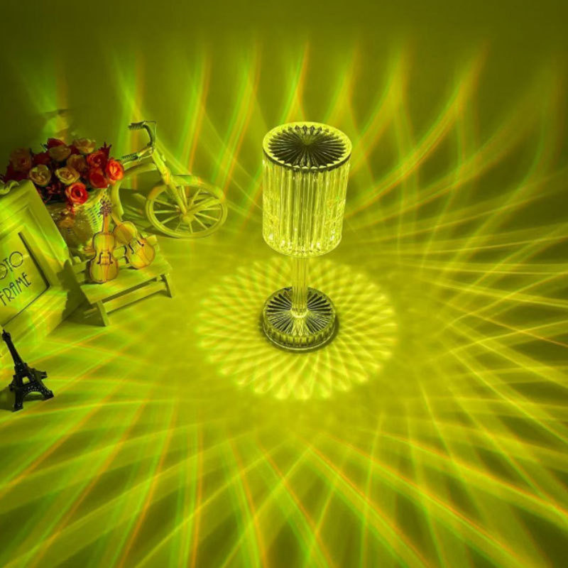 Gatsby Diamond Crystal Laualamp Võrk Punane Voodipealne Romantiline Atmosfäärilamp Kaasaegne minimalistlik Creative Line Akrüül laualamp