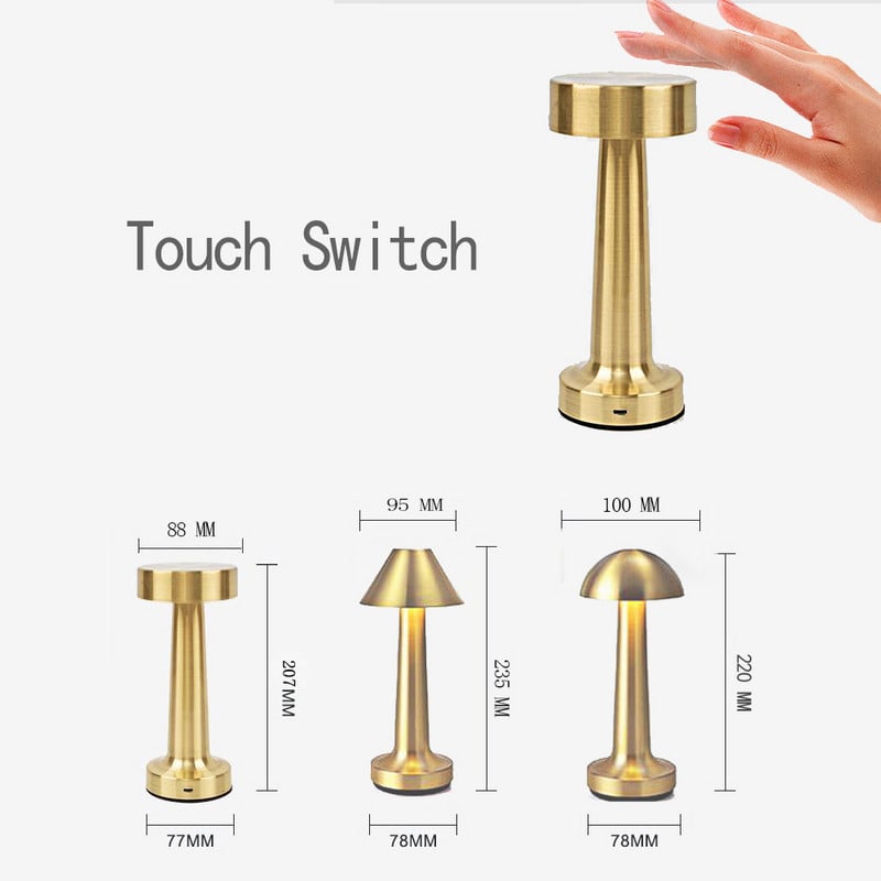 Dotyková LED stolová lampa, kreatívna jedáleň, hotelová barová lampa, vonkajšia nočná lampa, obývacia izba, dekoratívna USB nabíjacia stolová lampa