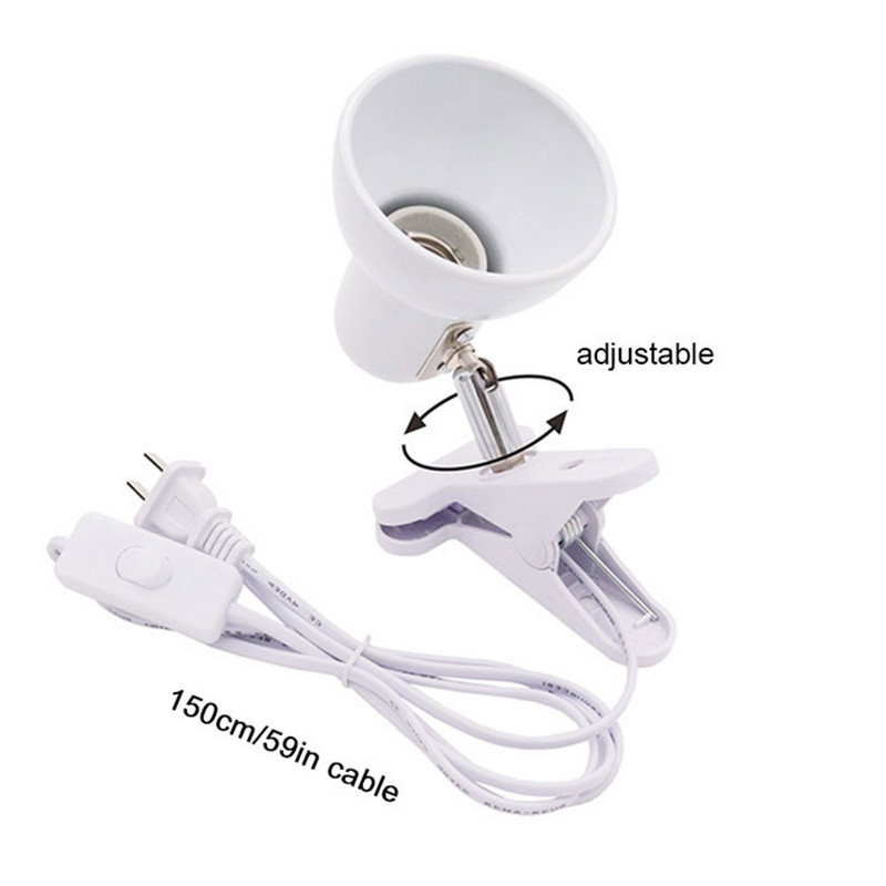 Lampă de birou E27, alb negru