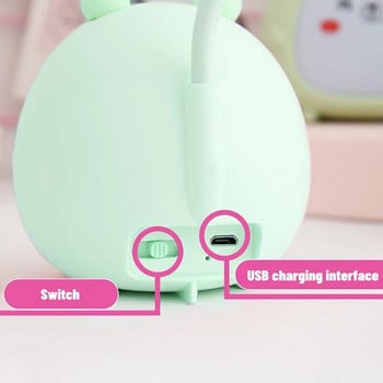 Лампа за четене USB LED Kawaii Rabbit Настолна лампа Детска защита на очите Настолна лампа Карикатура Цветна нощна лампа