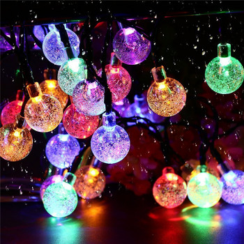 Bubble LED Solar Light Φωτιστικό εξωτερικού χώρου String Lights For Holiday Christmas Party Αδιάβροχο Fairy Light Garden Garland ηλιακό φως
