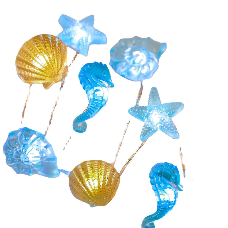 2M 3M Ocean Life LED Opper Viela Šviesos Stygos Miegamojo bendrabučio apdaila Hipokampo Starfish Vakarėlio apšvietimas Atsparus vandeniui Naujas