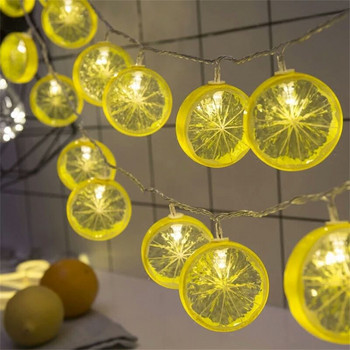 LED Lemon Garland Orange Slices String Light 1,5/3m Yard Wedding Home Χριστουγεννιάτικη διακόσμηση Λάμπες USB Μπαταρία Φωτιστικά γενεθλίων