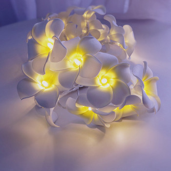 Направи си сам Plumeria LED String Light Battery USB EU Plug Power Frangipani Floral Garland Light for Holiday Party Xmas Bedroom Decoratio