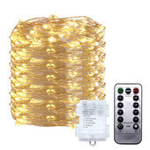 Vízálló akkumulátoros LED füzér fények Tündérfüzér karácsonyfadíszek kültéri vízálló esküvői kert utcai lámpák