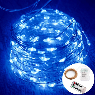 Vízálló akkumulátoros LED füzér fények Tündérfüzér karácsonyfadíszek kültéri vízálló esküvői kert utcai lámpák