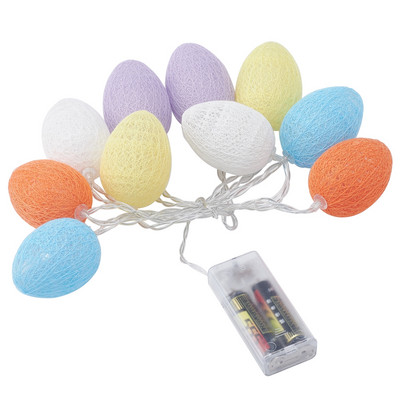 LED olu kokvilnas bumbiņu virtenes gaismas pasaku apgaismojums 2 režīmi dekors Ziemassvētku Lieldienu ballīte Mājas guļamistabas dekorēšanas lampa, izņemot akumulatoru